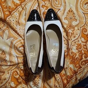 Salvatore Ferragamo Black and White Women's Shoes